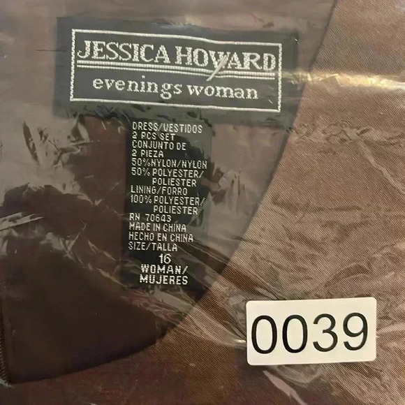 Jessica Howard Evening Dress – Size 12 – Metallic Bronze Cocktail Sheath - Picture 11 of 11